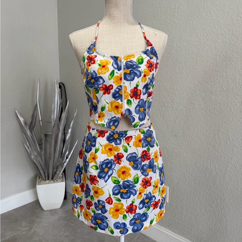 Vintage Finesse USA Halter Top and Skirt Set